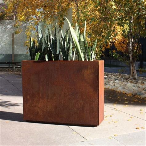 china outdoor metal planter boxes|rectangular metal planters outdoor.